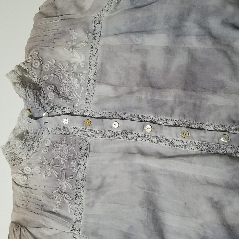 LoveShackFancy Ronda Top in Washed Denim sz xs NWT - Picture 6 of 12